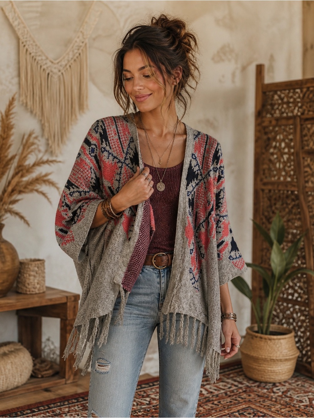 Anthropologie RAGA Multicolor Knit Garment